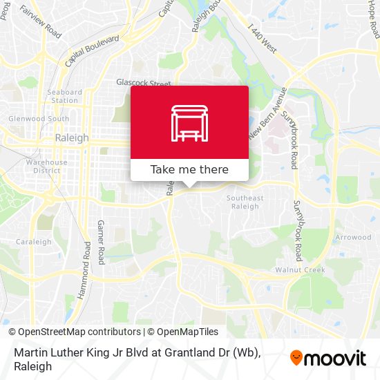 Martin Luther King Jr Blvd at Grantland Dr (Wb) map