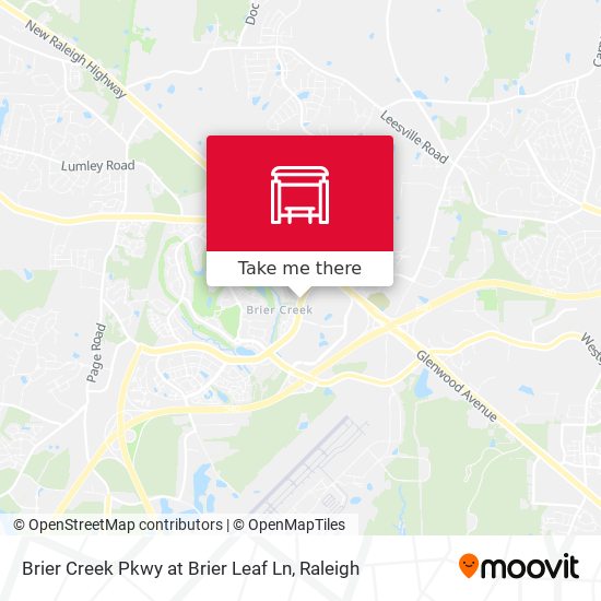 Mapa de Brier Creek Pkwy at Brier Leaf Ln