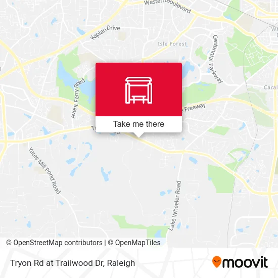 Tryon Rd at Trailwood Dr map