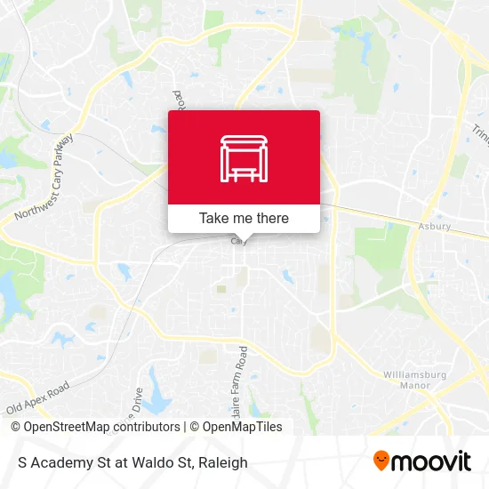 S Academy St at Waldo St map