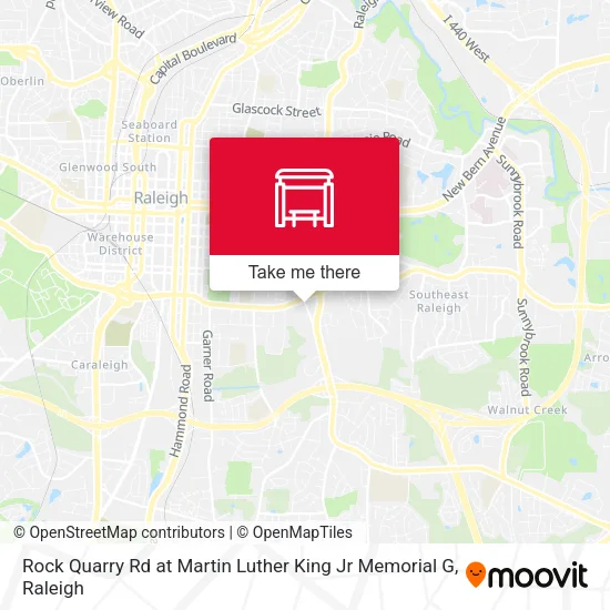 Rock Quarry Rd at Martin Luther King Jr Memorial G map
