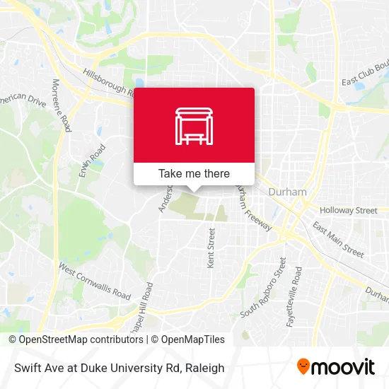Mapa de Swift Ave at Duke University Rd
