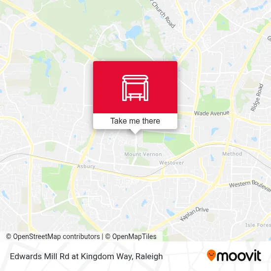 Edwards Mill Rd at Kingdom Way map