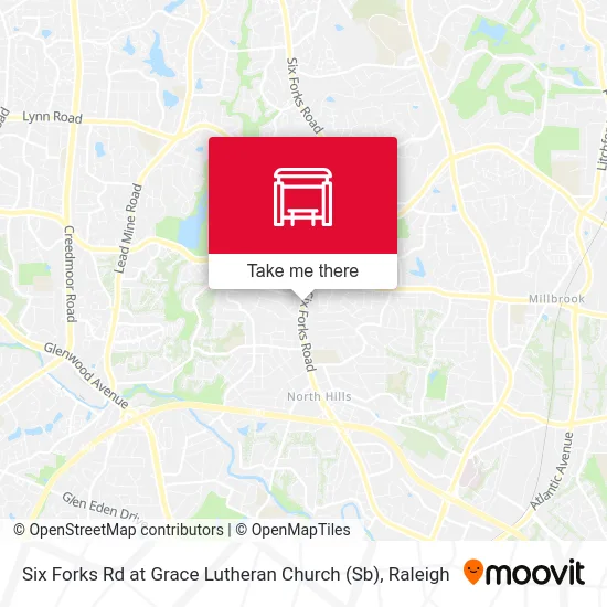 Six Forks Rd at Grace Lutheran Church (Sb) map