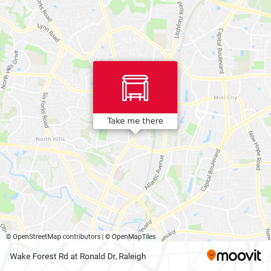 Mapa de Wake Forest Rd at Ronald Dr