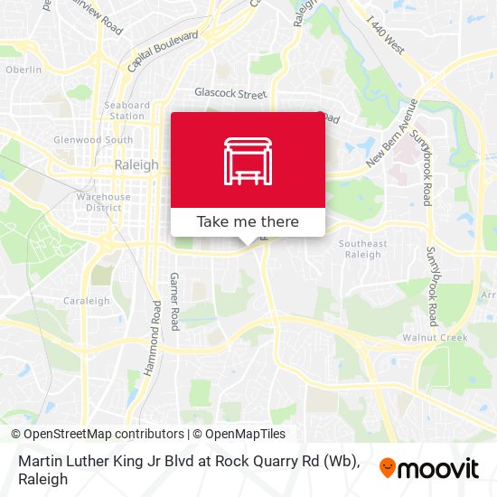 Martin Luther King Jr Blvd at Rock Quarry Rd (Wb) map
