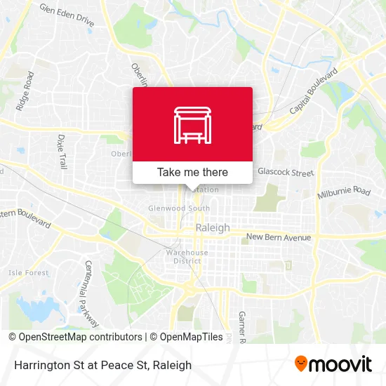 Harrington St at Peace St map