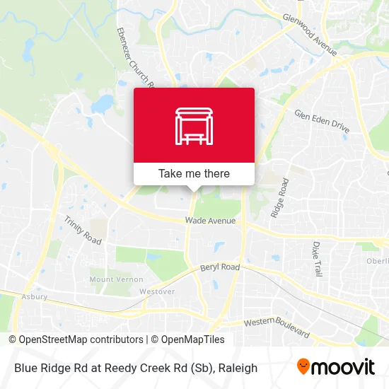 Blue Ridge Rd at Reedy Creek Rd (Sb) map