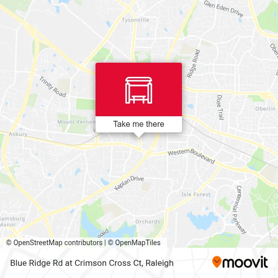 Blue Ridge Rd at Crimson Cross Ct map