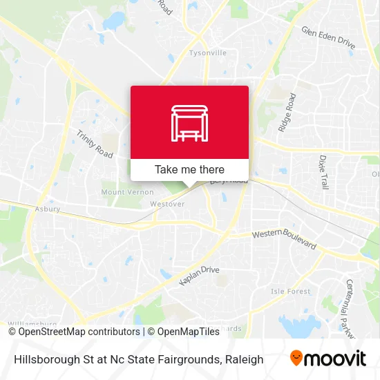 Mapa de Hillsborough St at Nc State Fairgrounds