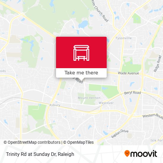 Trinity Rd at Sunday Dr map