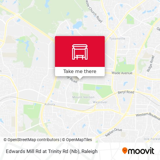 Edwards Mill Rd at Trinity Rd (Nb) map