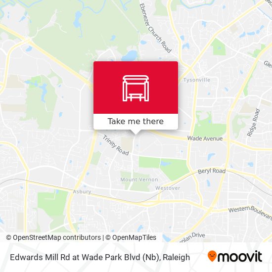 Edwards Mill Rd at Wade Park Blvd (Nb) map