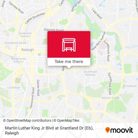 Martin Luther King Jr Blvd at Grantland Dr (Eb) map