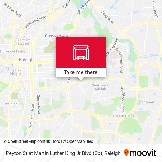 Mapa de Peyton St at Martin Luther King Jr Blvd (Sb)
