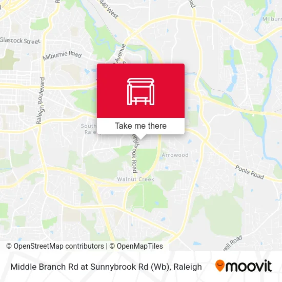 Middle Branch Rd at Sunnybrook Rd (Wb) map