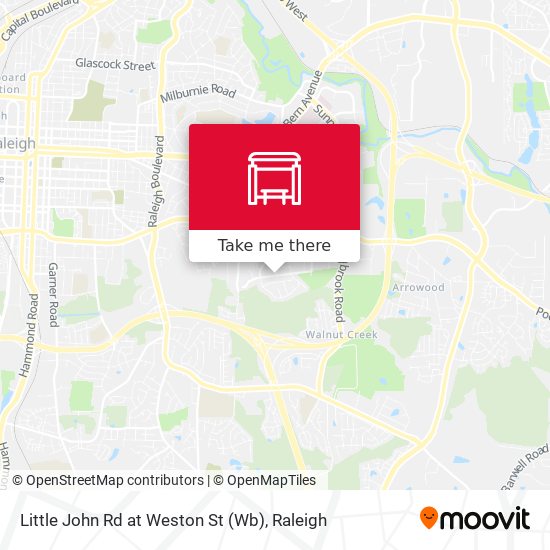 Little John Rd at Weston St (Wb) map