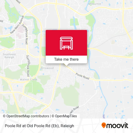 Poole Rd at Old Poole Rd (Eb) map