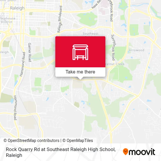 Rock Quarry Rd at Southeast Raleigh High School map