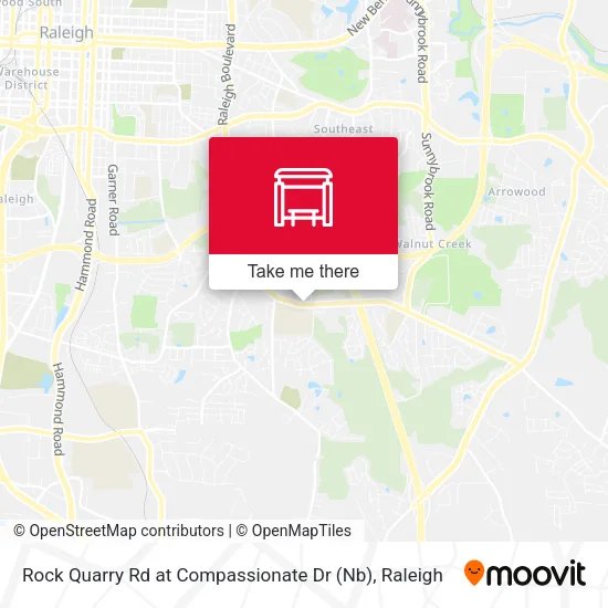 Rock Quarry Rd at Compassionate Dr (Nb) map