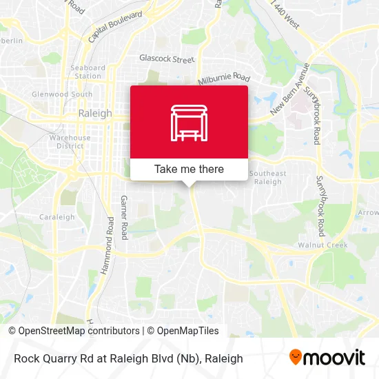 Rock Quarry Rd at Raleigh Blvd (Nb) map