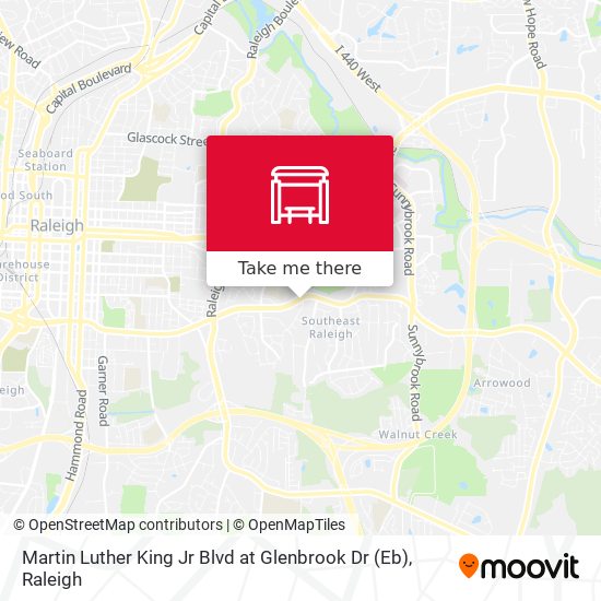 Martin Luther King Jr Blvd at Glenbrook Dr (Eb) map