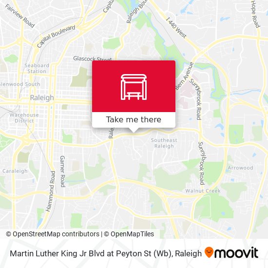 Martin Luther King Jr Blvd at Peyton St (Wb) map