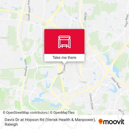 Davis Dr at Hopson Rd (Verisk Health & Manpower) map