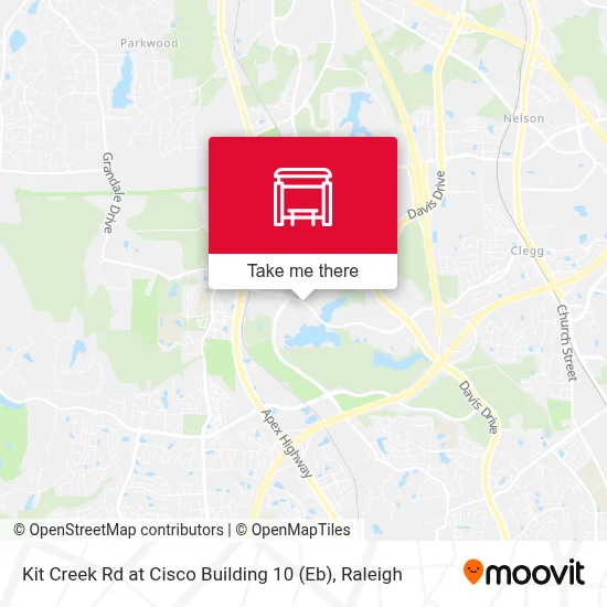Kit Creek Rd at Cisco Building 10 (Eb) map