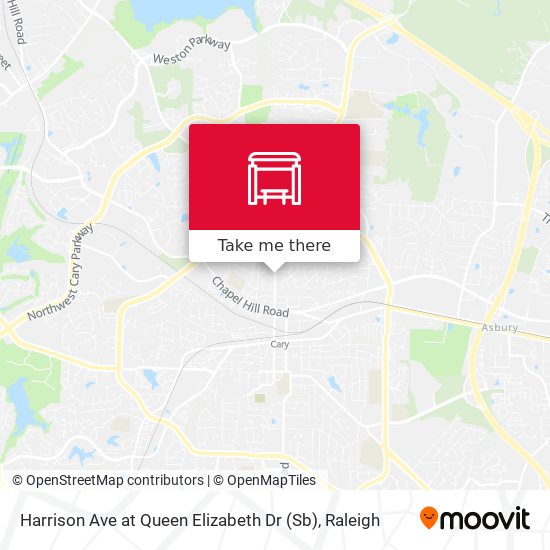 Harrison Ave at Queen Elizabeth Dr (Sb) map