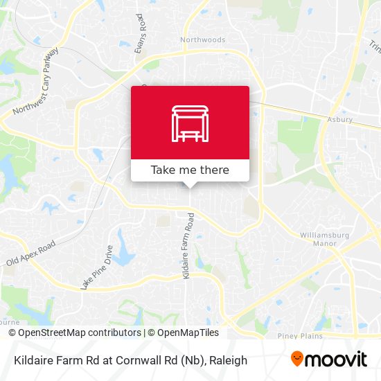 Mapa de Kildaire Farm Rd at Cornwall Rd (Nb)