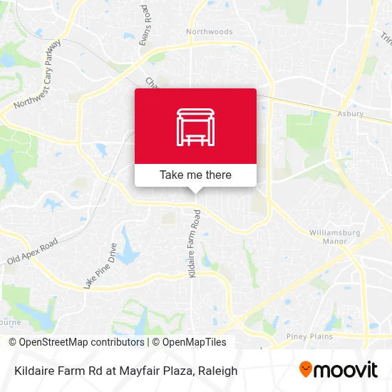 Kildaire Farm Rd at Mayfair Plaza map