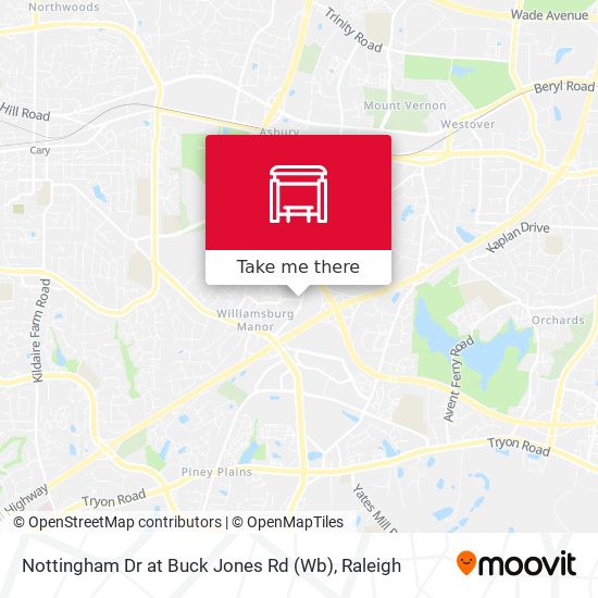 Mapa de Nottingham Dr at Buck Jones Rd (Wb)