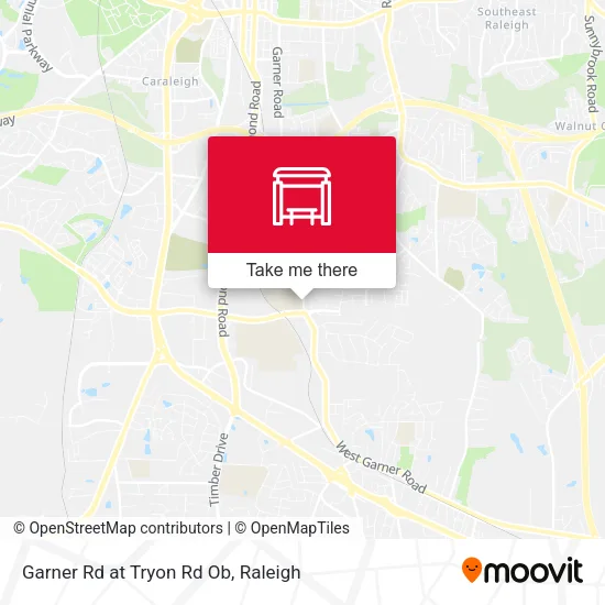 Garner Rd at Tryon Rd Ob map
