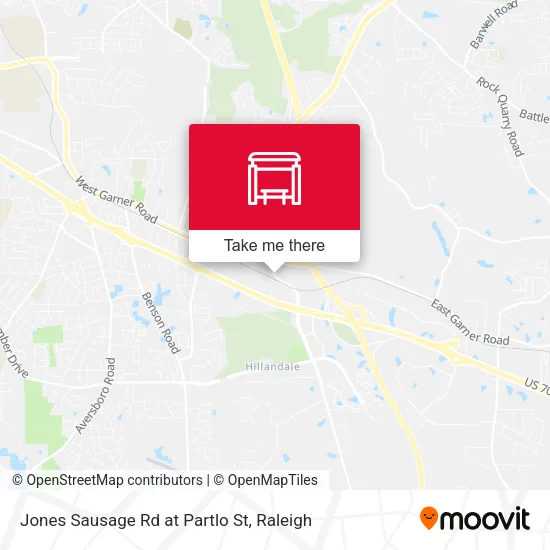 Mapa de Jones Sausage Rd at Partlo St