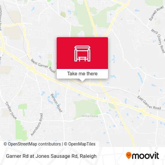 Mapa de Garner Rd at Jones Sausage Rd