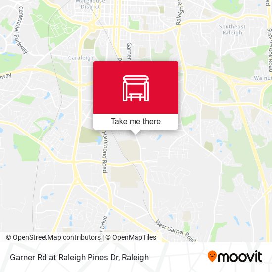 Garner Rd at Raleigh Pines Dr map