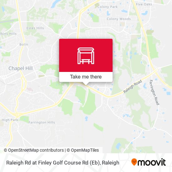 Raleigh Rd at Finley Golf Course Rd (Eb) map
