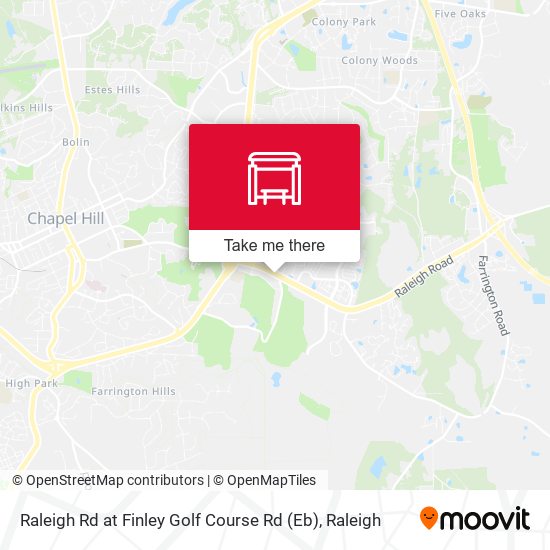 Mapa de Raleigh Rd at Finley Golf Course Rd (Eb)