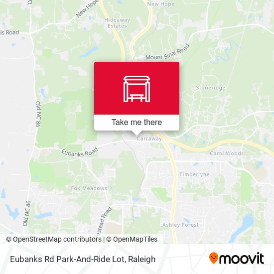 Eubanks Rd Park-And-Ride Lot map
