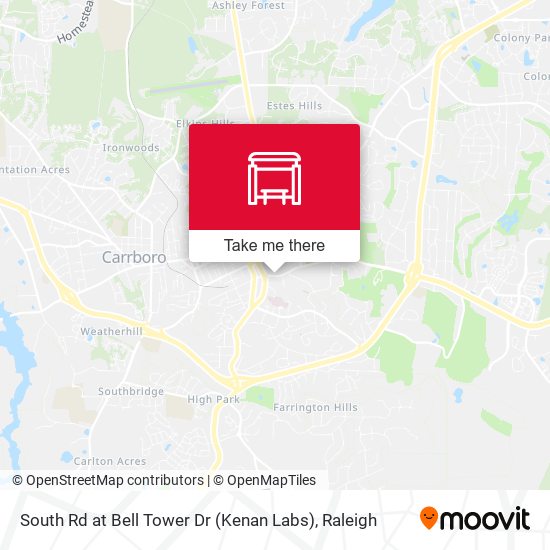 Mapa de South Rd at Bell Tower Dr (Kenan Labs)