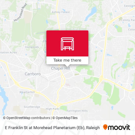 Mapa de E Franklin St at Morehead Planetarium (Eb)