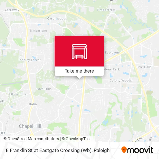 Mapa de E Franklin St at Eastgate Crossing (Wb)