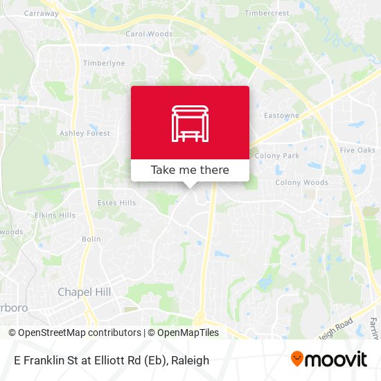 Mapa de E Franklin St at Elliott Rd (Eb)