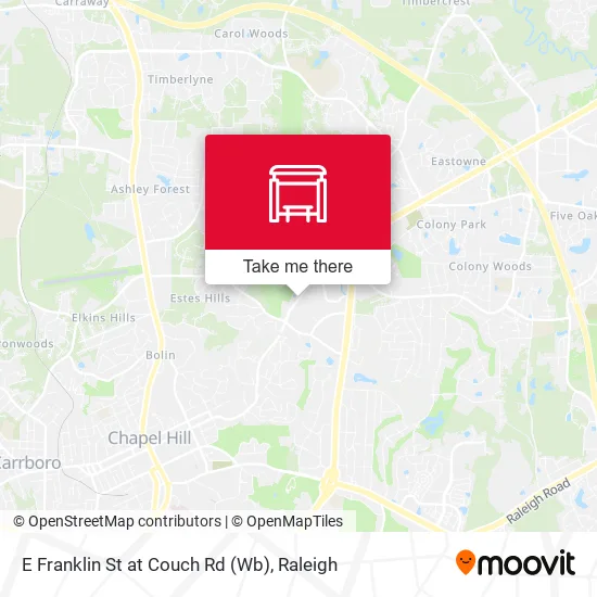 Mapa de E Franklin St at Couch Rd (Wb)