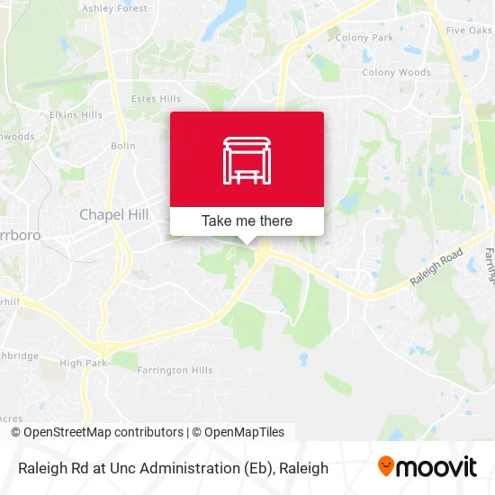 Mapa de Raleigh Rd at Unc Administration (Eb)