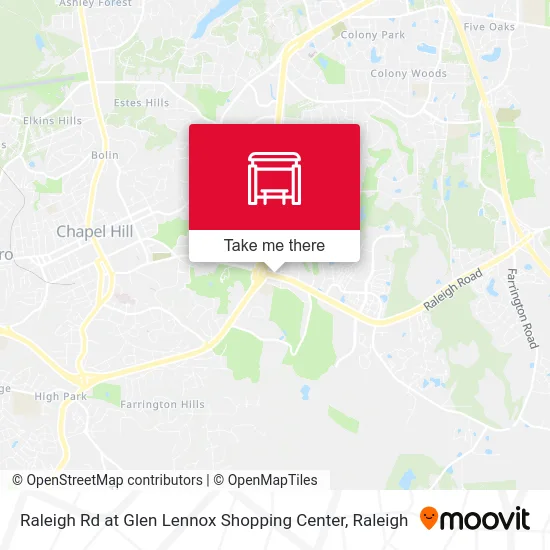 Raleigh Rd at Glen Lennox Shopping Center map