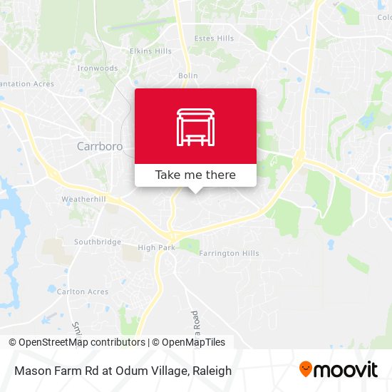 Mason Farm Rd at Odum Village map