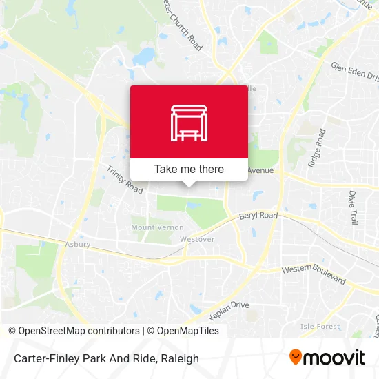 Mapa de Carter-Finley Park And Ride