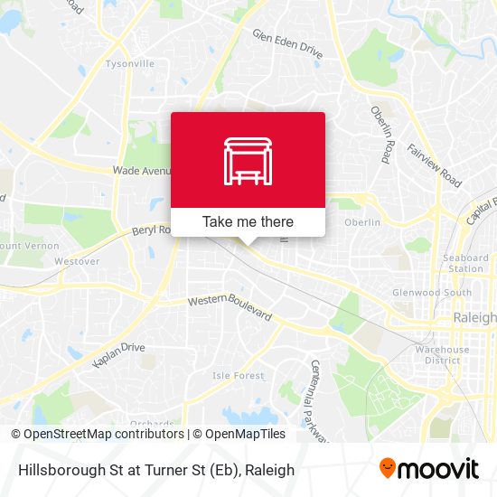 Hillsborough St at Turner St (Eb) map